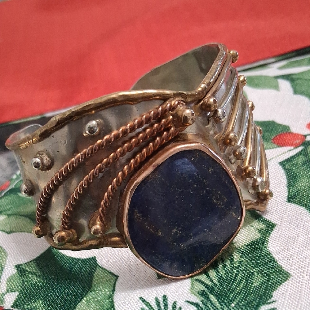 Lapis Brutalist Bracelet - Picture 2 of 10